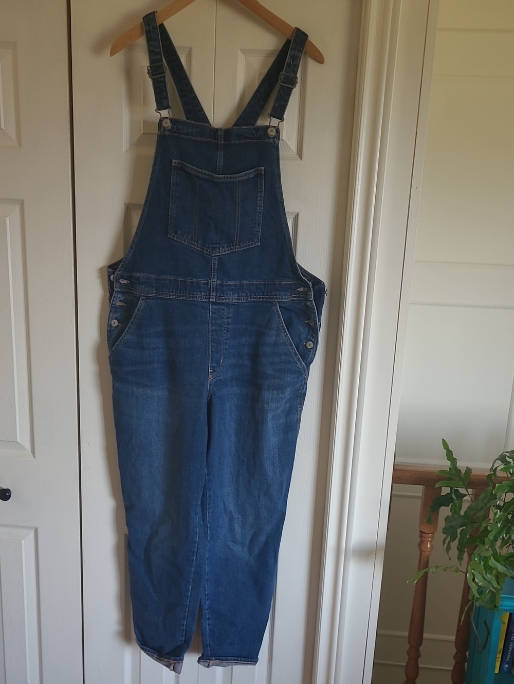 Old Navy Dark Blue Denim Overalls for Women
